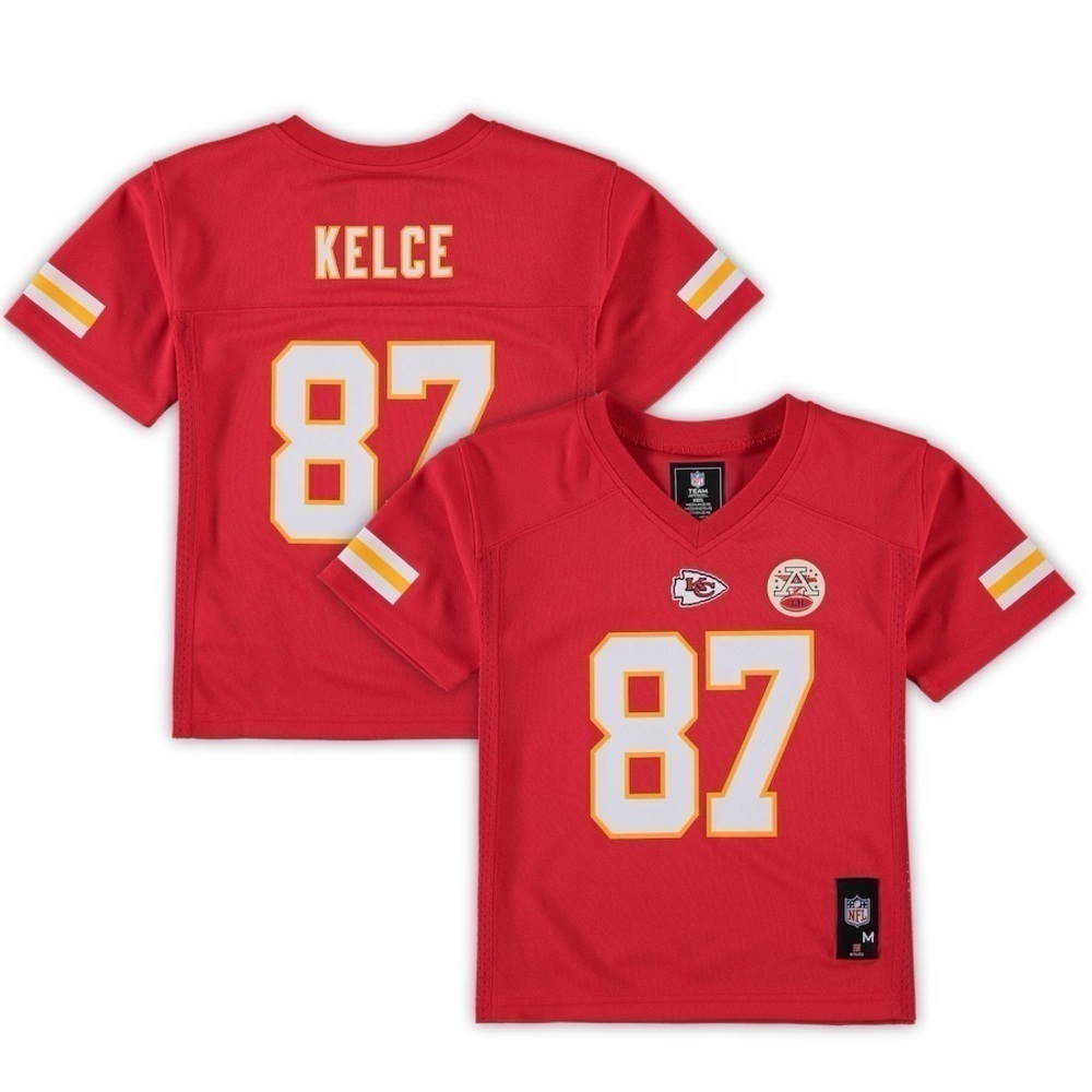 NWT Kids NFL TRAVIS KELCE #87 Kansas City Chiefs Replica Player Jersey Red